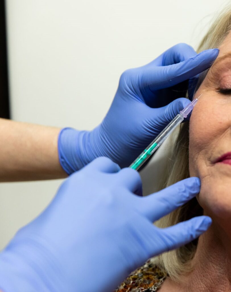 Botox injection to reduce wrinkles at Catara Med Spa in Algonquin IL