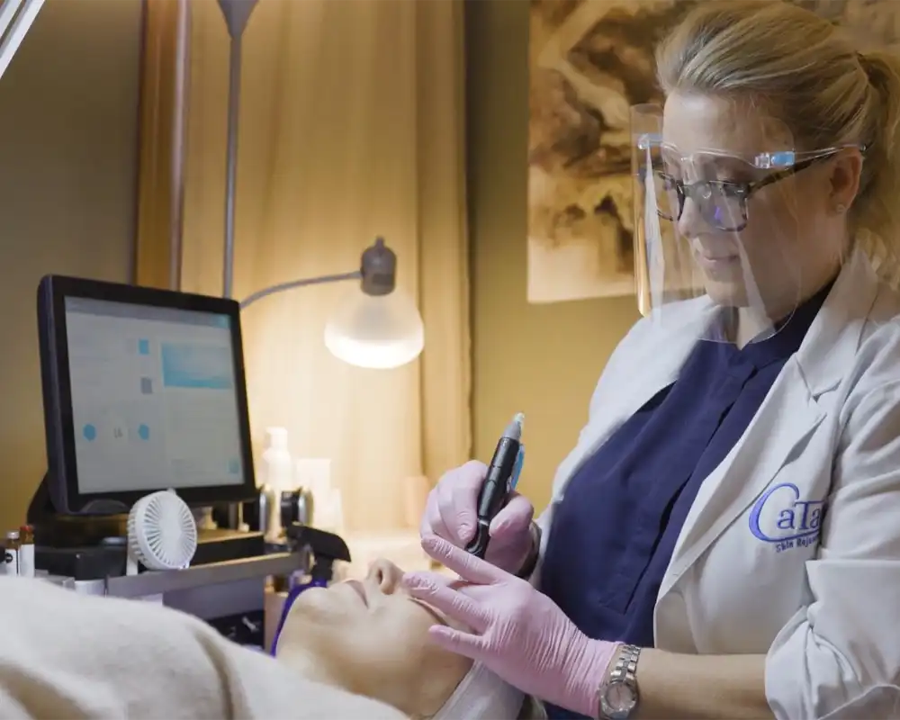 HydraFacial treatment for a client near Crystal Lake, IL